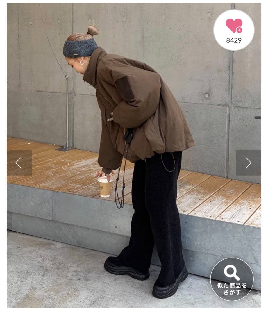 【新品タグ付き】PON企画中綿スタンドカラージャケット　チャオパニックティピー