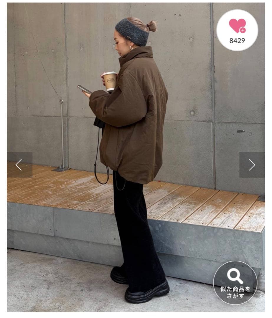 【新品タグ付き】PON企画中綿スタンドカラージャケット　チャオパニックティピー