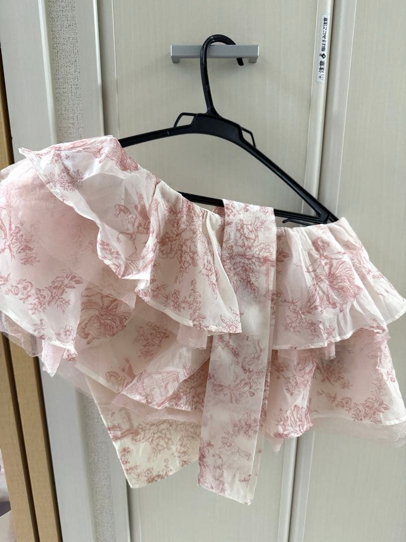 トップス riu One shoulder Toile de Jouy tops