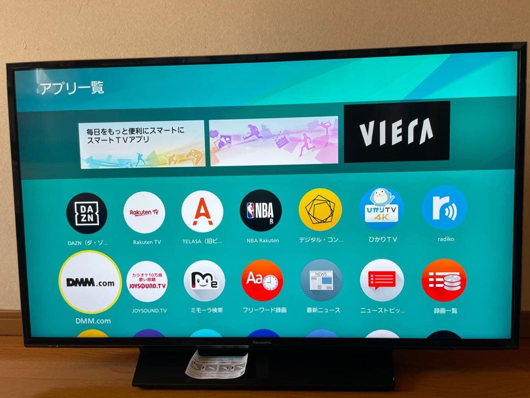 4k Panasonic 43インチテレビ TH-43FX750 2019年製