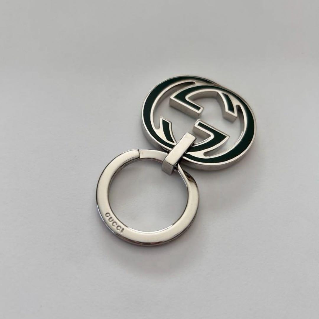 GUCCI グッチ ロゴデザイン キーホルダー キーリング インターロッキング