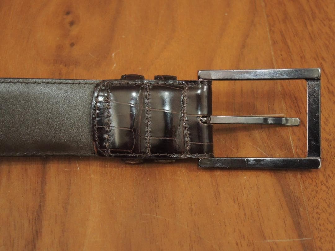 美品　4万円　CESARE PACIOTTI　最高位　リアルクロコレザー　90㎝