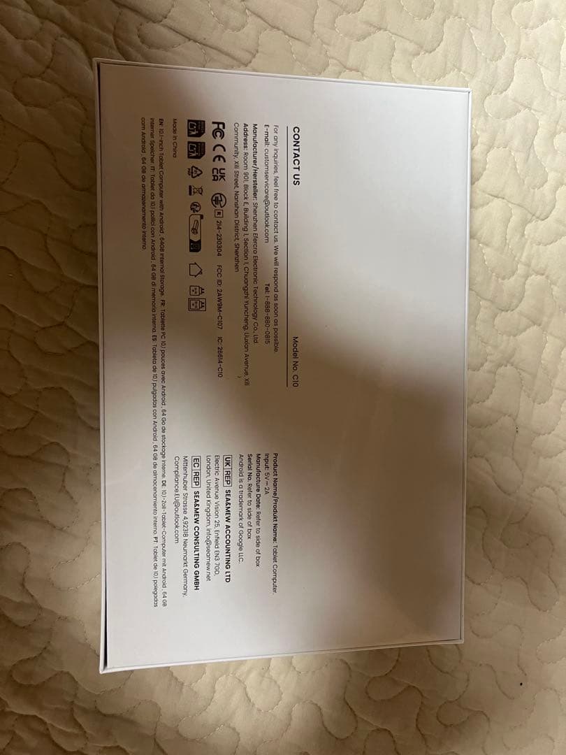 タブレット 10インチ android 15 20GB+64GB+1TB拡張 白