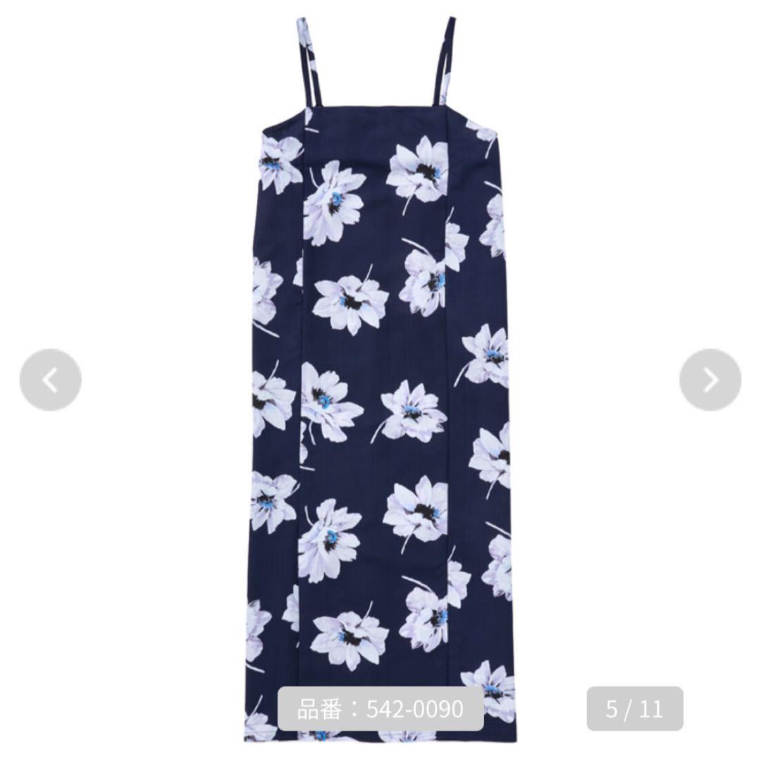 Hinaさん 浴衣 ネイビー ダリア柄 LL〜3L しまむら キャミワンピース