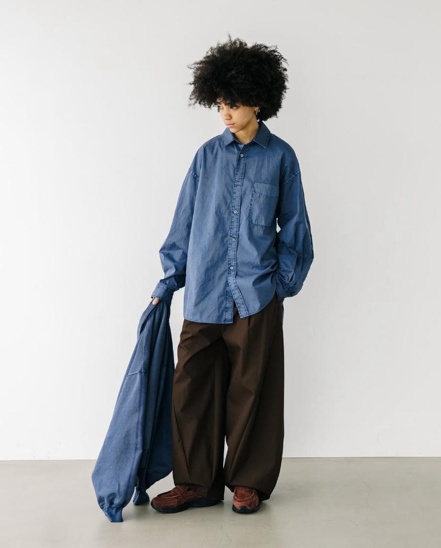 トップス CLESSTE PIGMENT DYED OXFORD CITY SHIRT