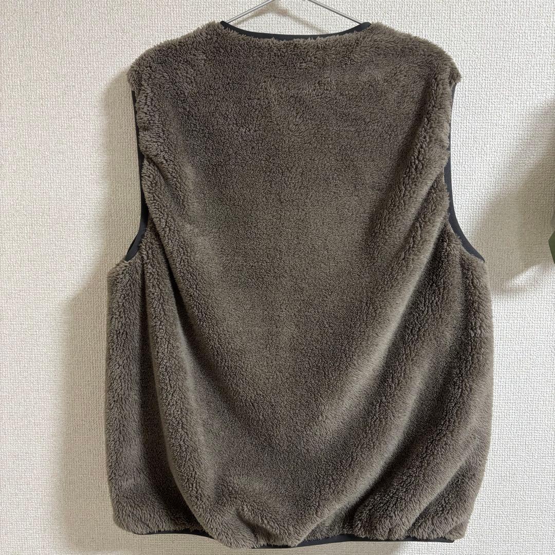 23AW【美品】☆CALEE　キャリー：ナイロンリップ　フリースベスト　ベージュ