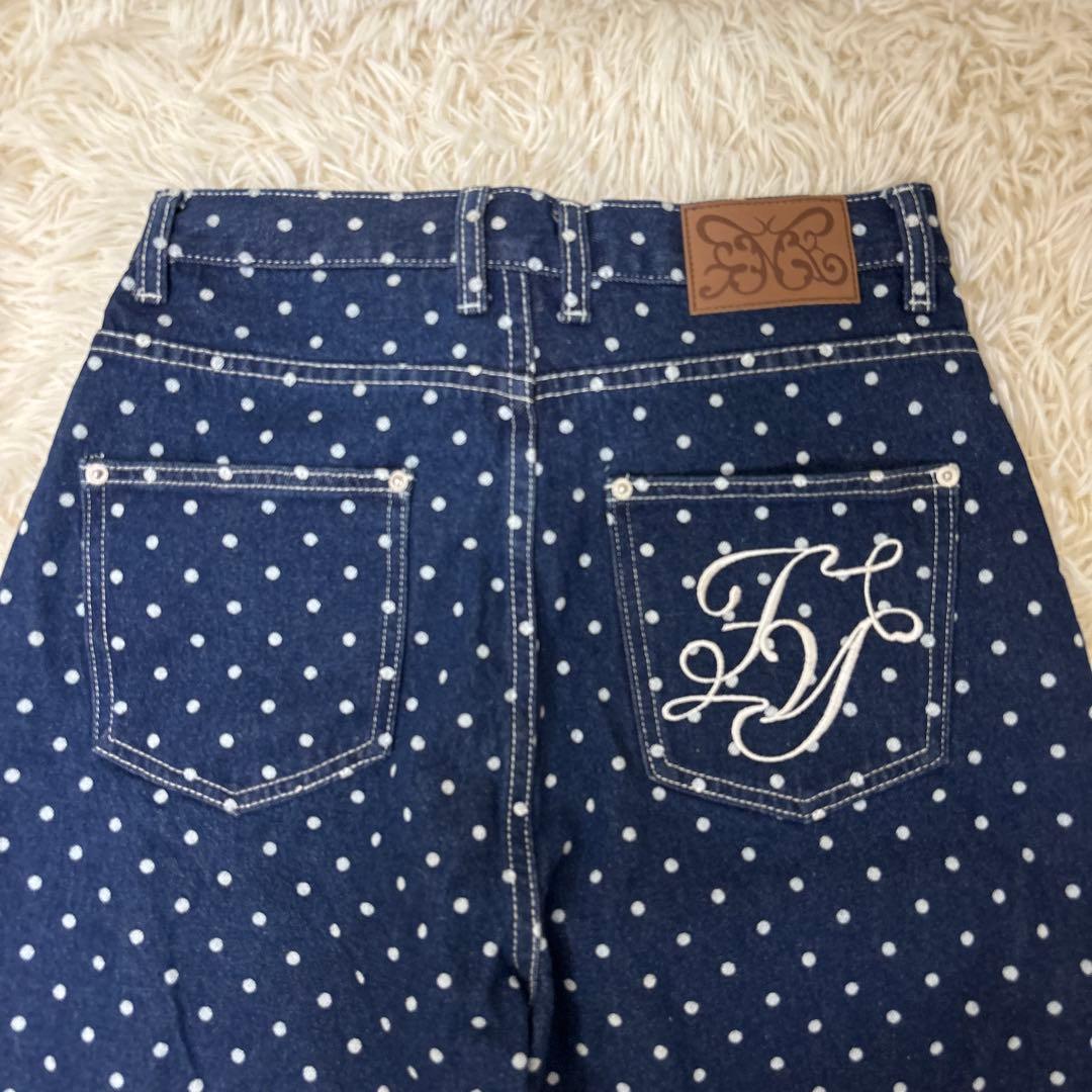 美品　Fancy Club ファンシークラブ　ドット　デニム　パンツ