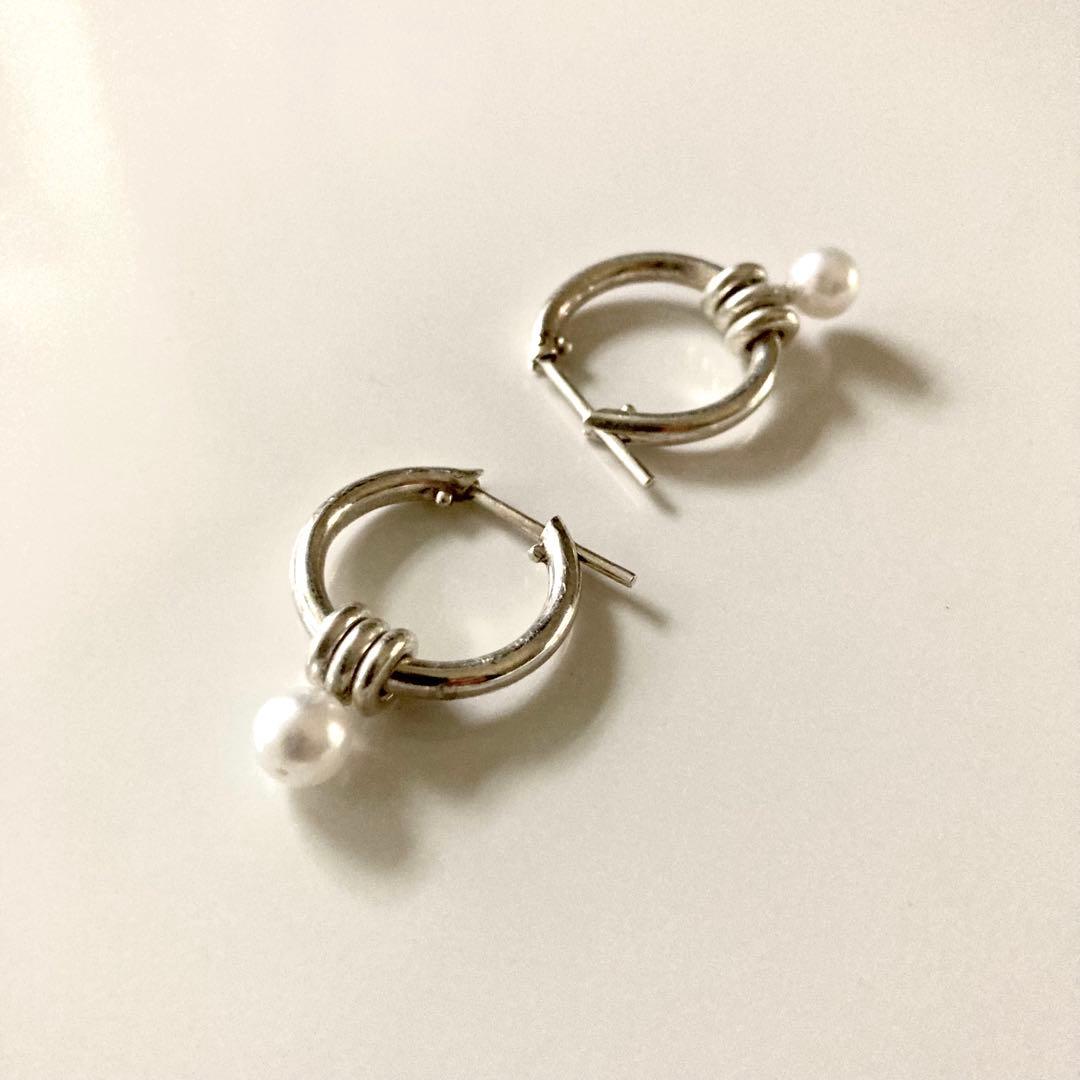 片耳ノーブランド　シルバー925 16mm ヤマト着用　登坂着スピネリ　ピアス