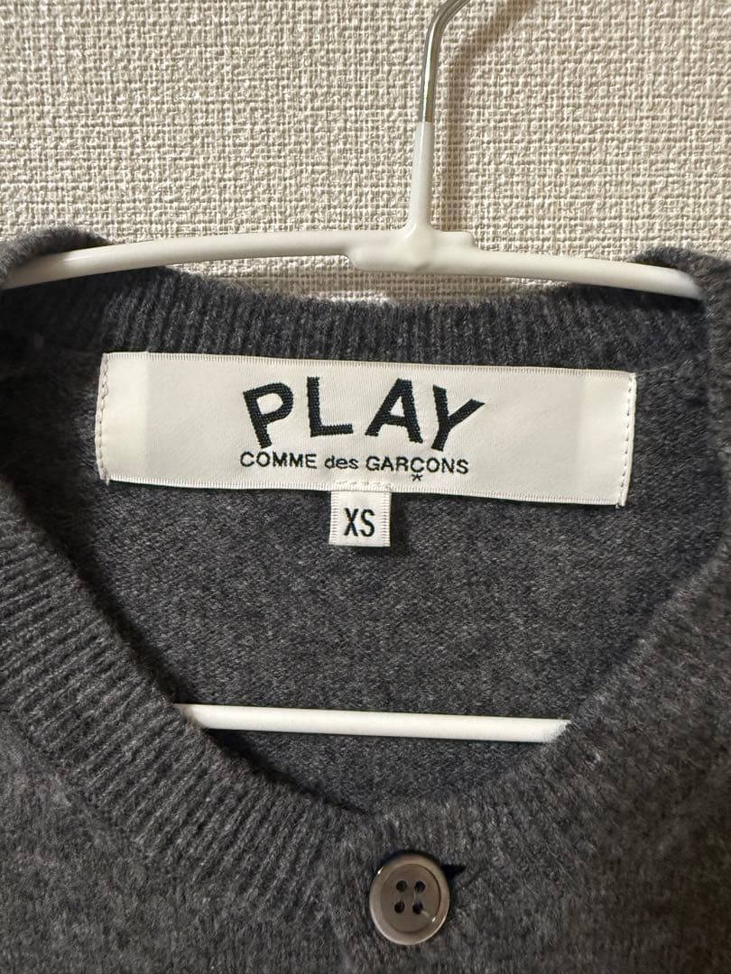 PLAY Comme des Garçons グレー カーディガン XS