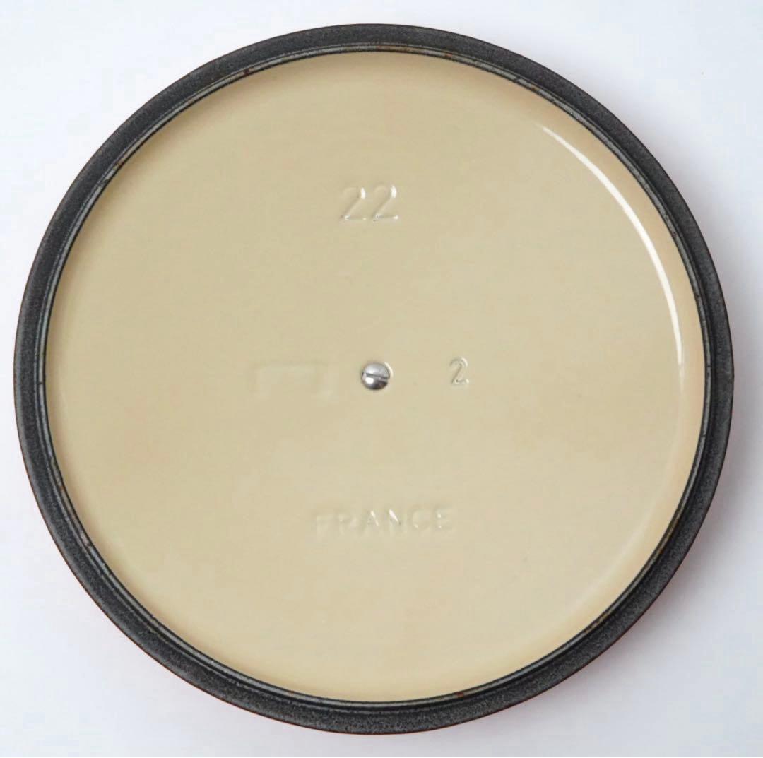 【極美品】LE CREUSET　ココット ロンド オレンジ22cm