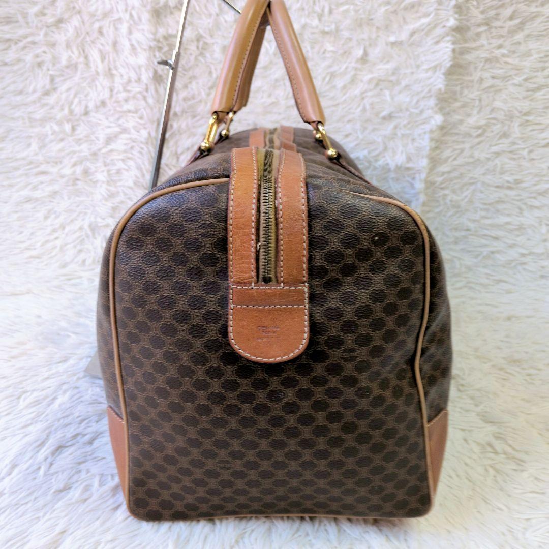 セリーヌ　ボストンバッグ　トリオンフ　マカダム　ブラウン カデナ PVC