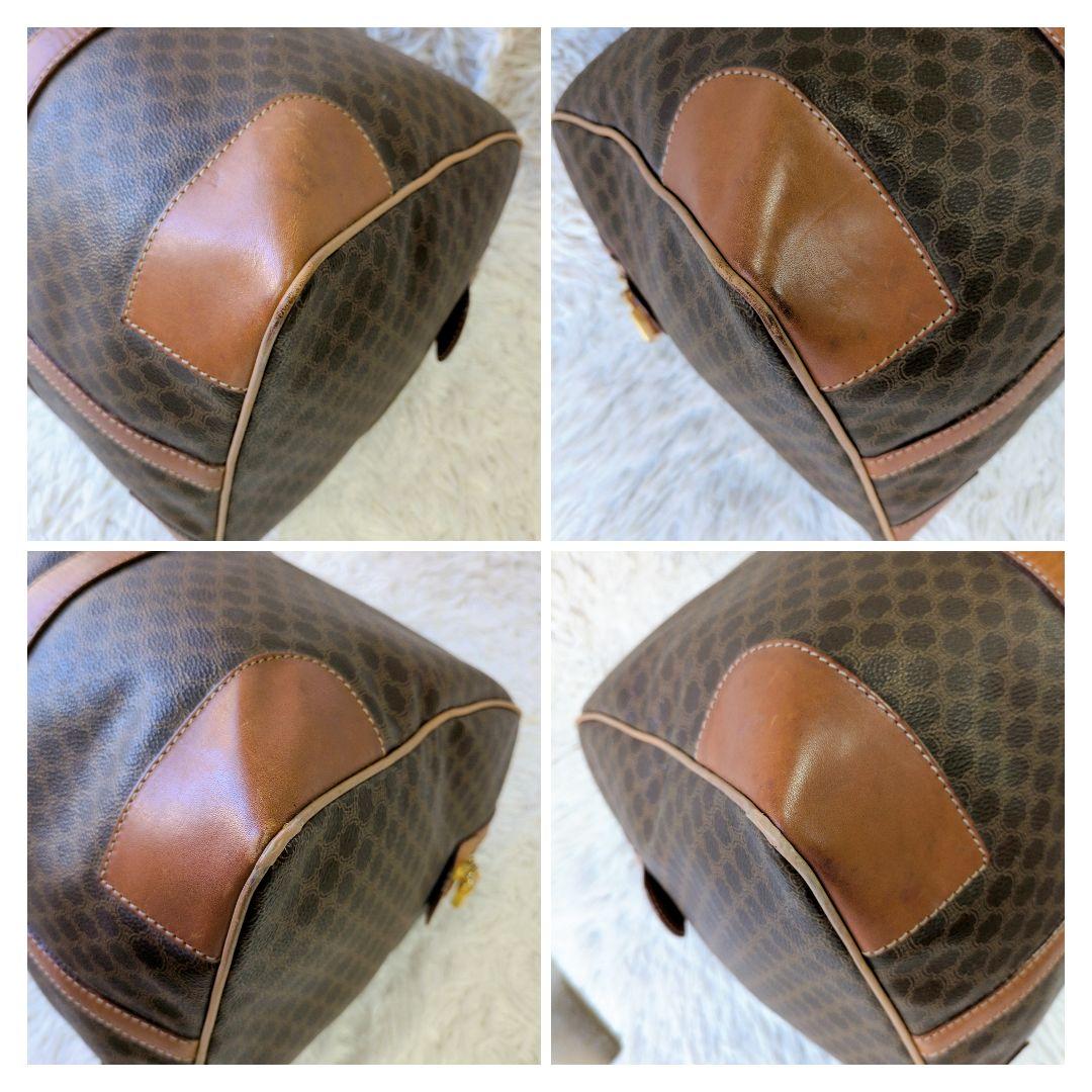 セリーヌ　ボストンバッグ　トリオンフ　マカダム　ブラウン カデナ PVC