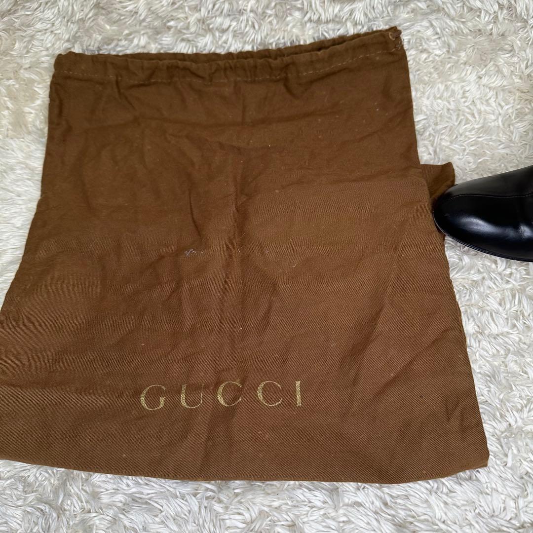 【美品】GUCCI ジョッキーブーツ G金具 インターロッキング 黒 23cm