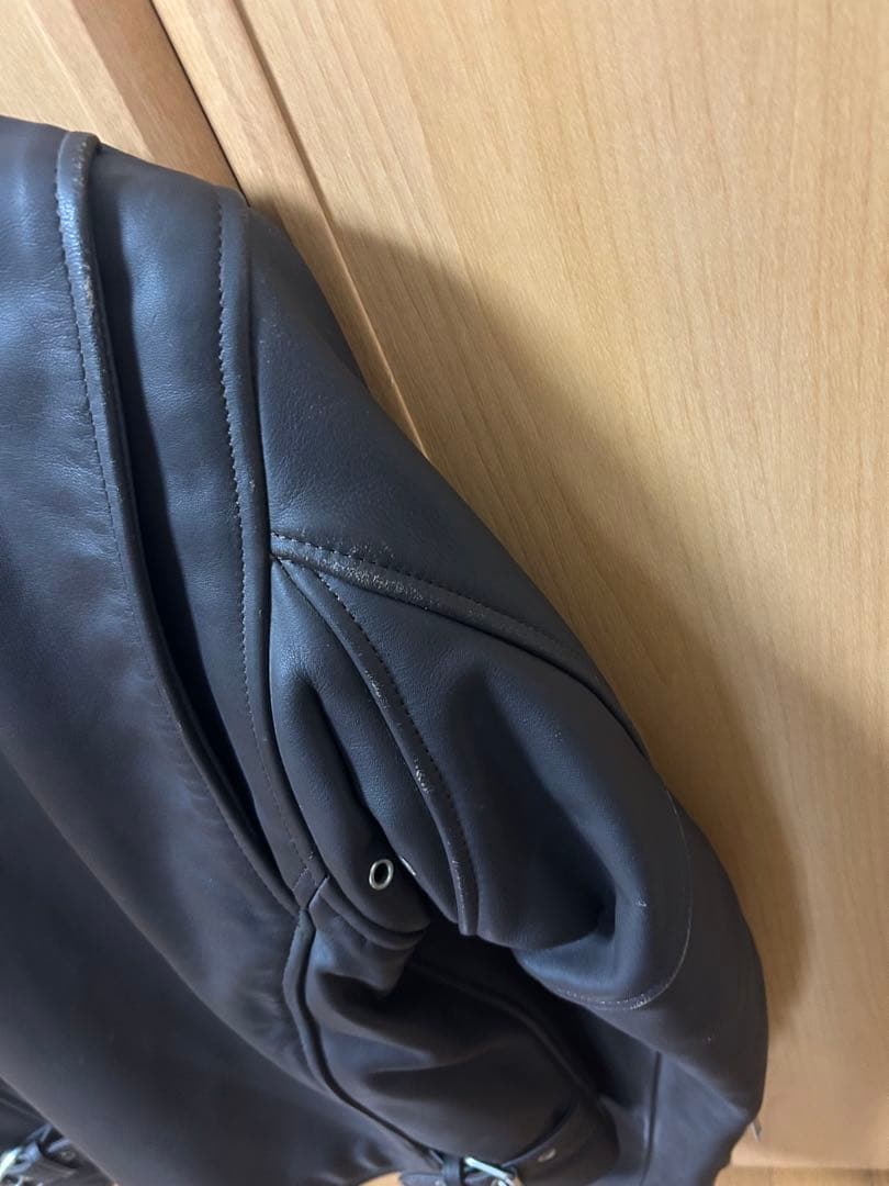 トリッキー TRICKY レザー シングルライダースジャケット ダークブラウン