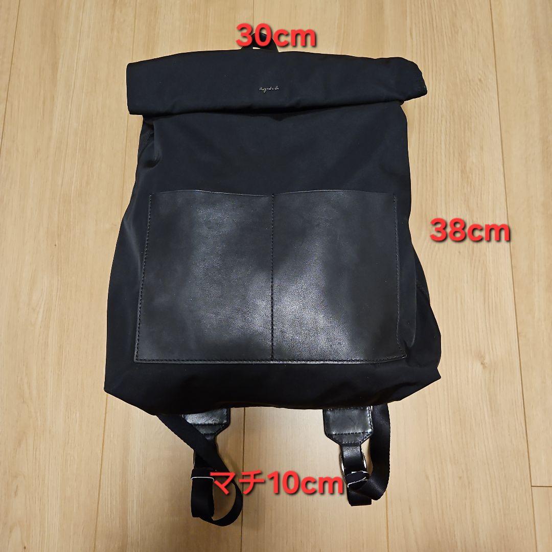 アニエスベー　ブラックロールトップリュック