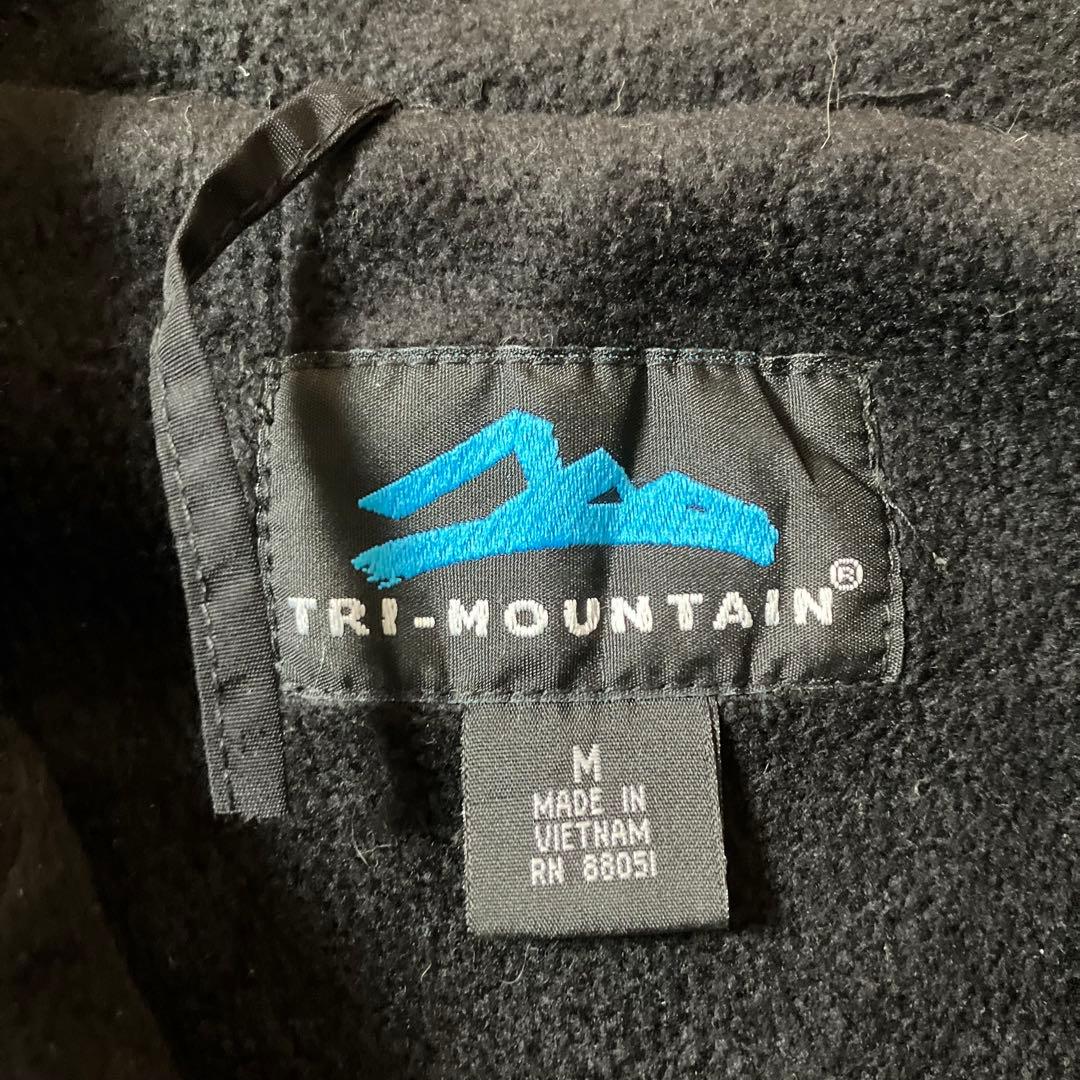00sTRIMOUNTAIN企業ロゴウォームアップジャケットナイロンブラック黒M