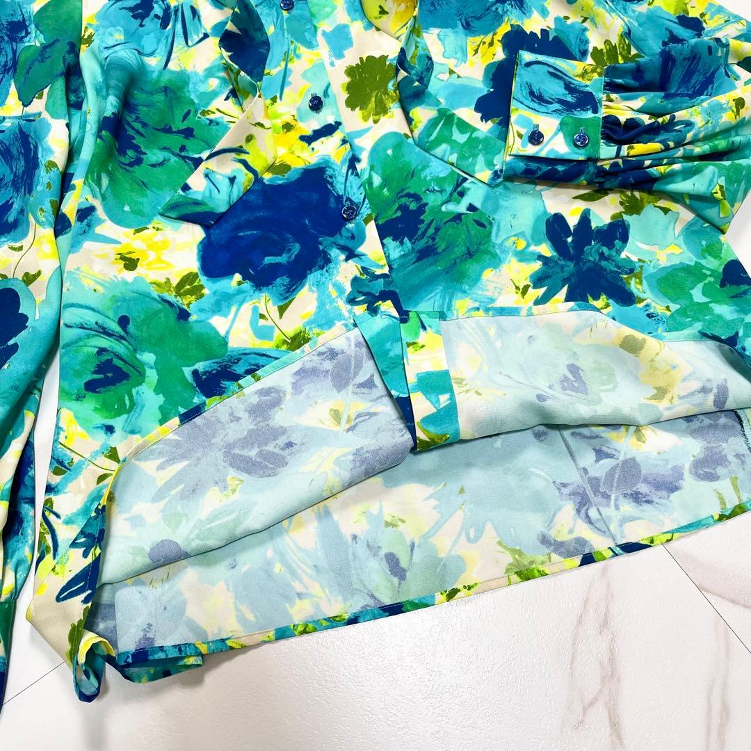 近年✨ANAYI アナイ デジタルフラワープリントボウタイブラウス 総柄