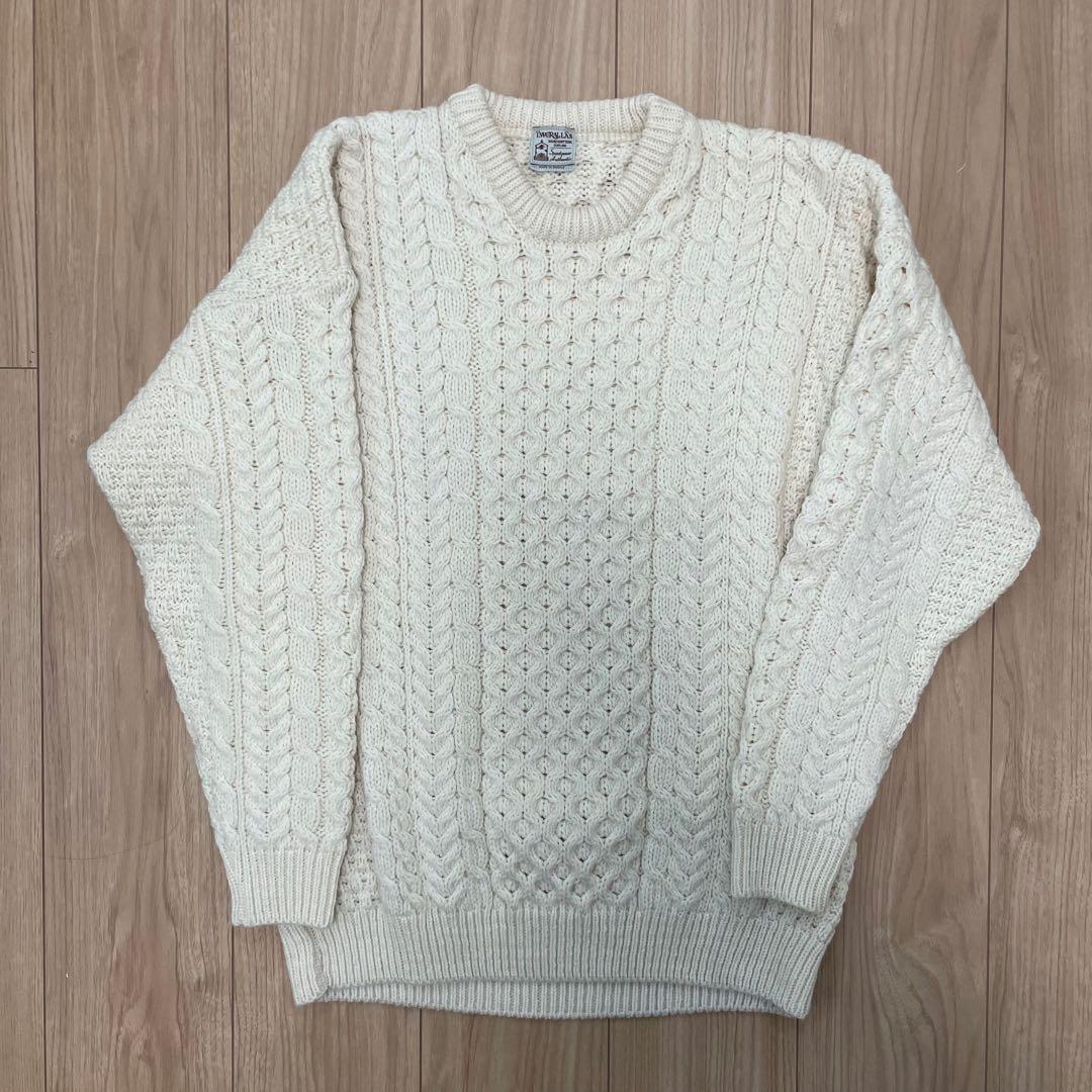 アイルランド製 INVERALLAN ケーブルニット Size.M
