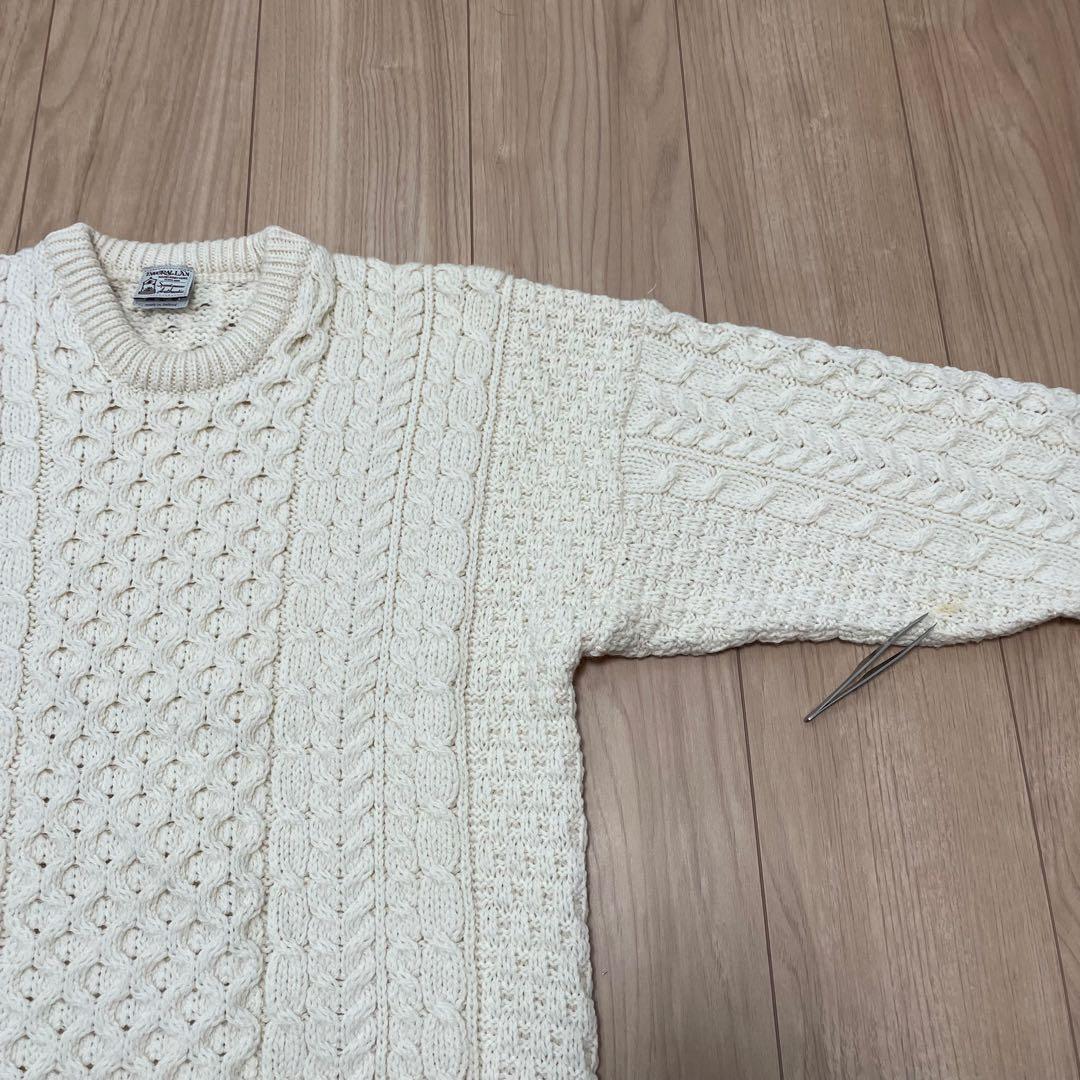 アイルランド製 INVERALLAN ケーブルニット Size.M
