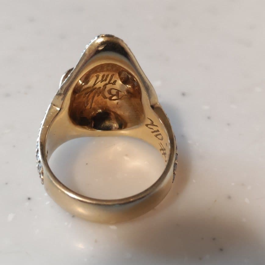 Bill Wall Leather スカル 18K ダイヤモンドパヴェ 11号