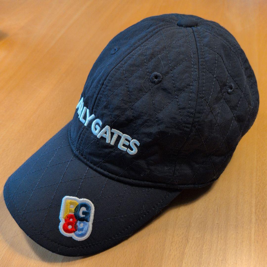 パーリーゲイツ　キルティング2way キャップ（unisex）ネイビー×ホワイト