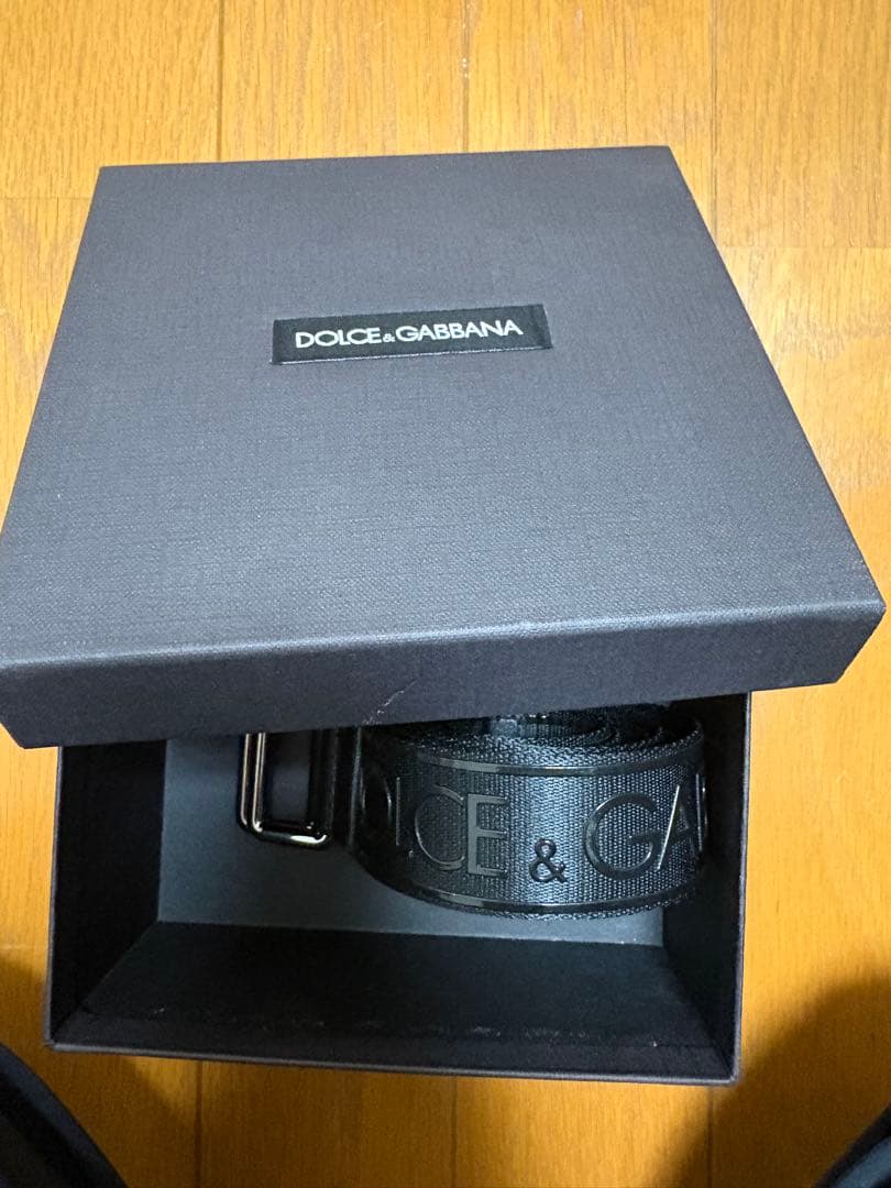 DOLCE&GABBANA ロゴ入り ブラックベルト 90CM