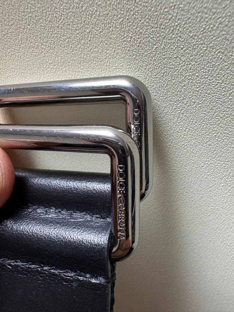 DOLCE&GABBANA ロゴ入り ブラックベルト 90CM