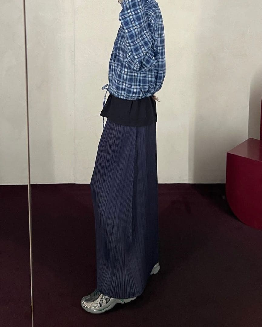 アクネストゥディオズ　チェックフード付きオーバーシャツ