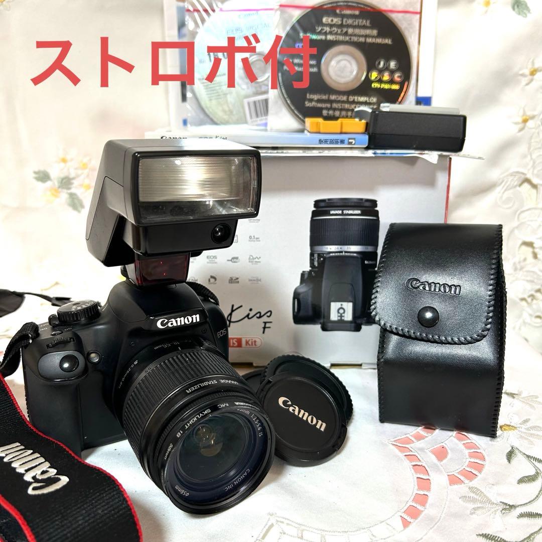 最終処分‼️美品Canon EOS KISS F 純正ストロボ付 デジタルカメラ
