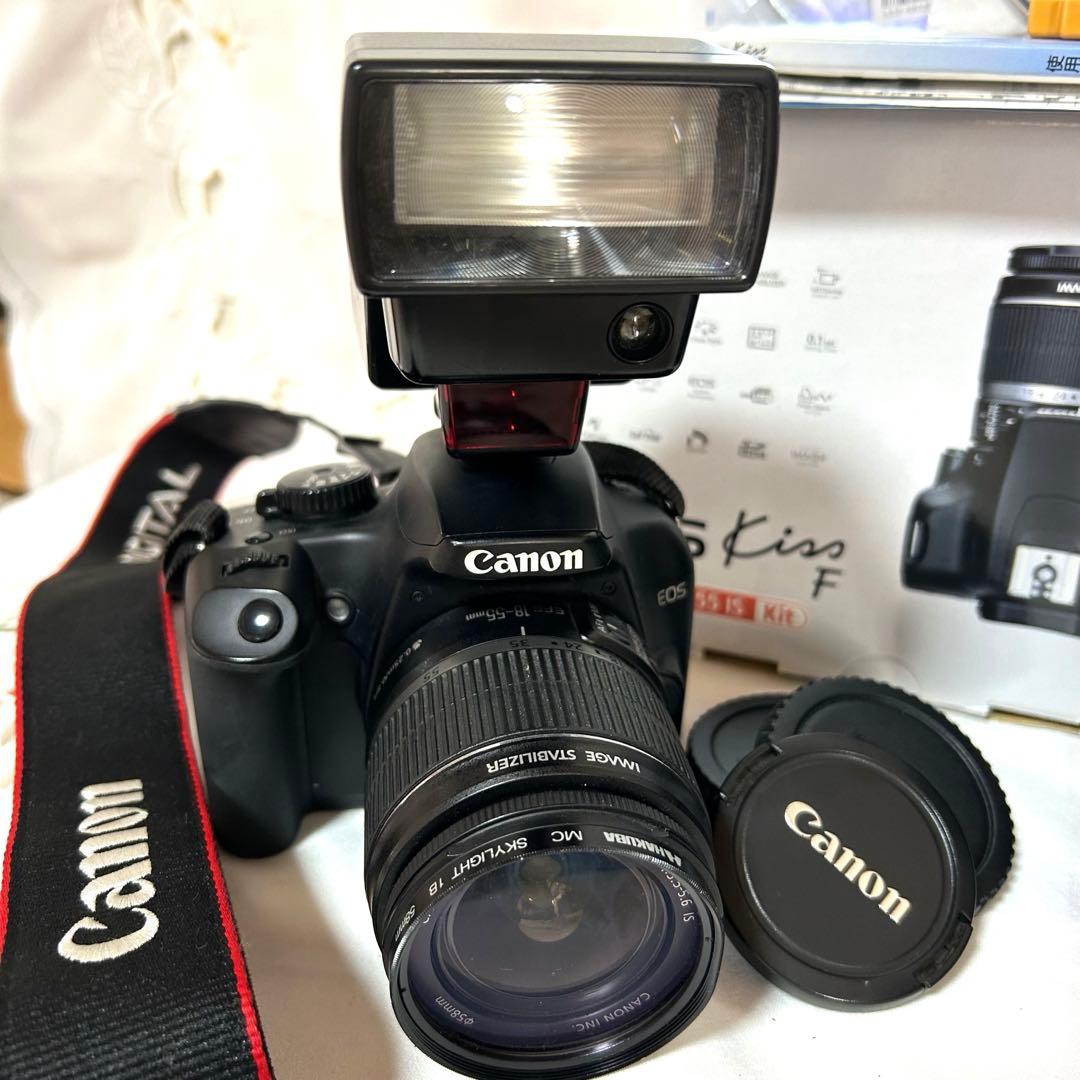 最終処分‼️美品Canon EOS KISS F 純正ストロボ付 デジタルカメラ