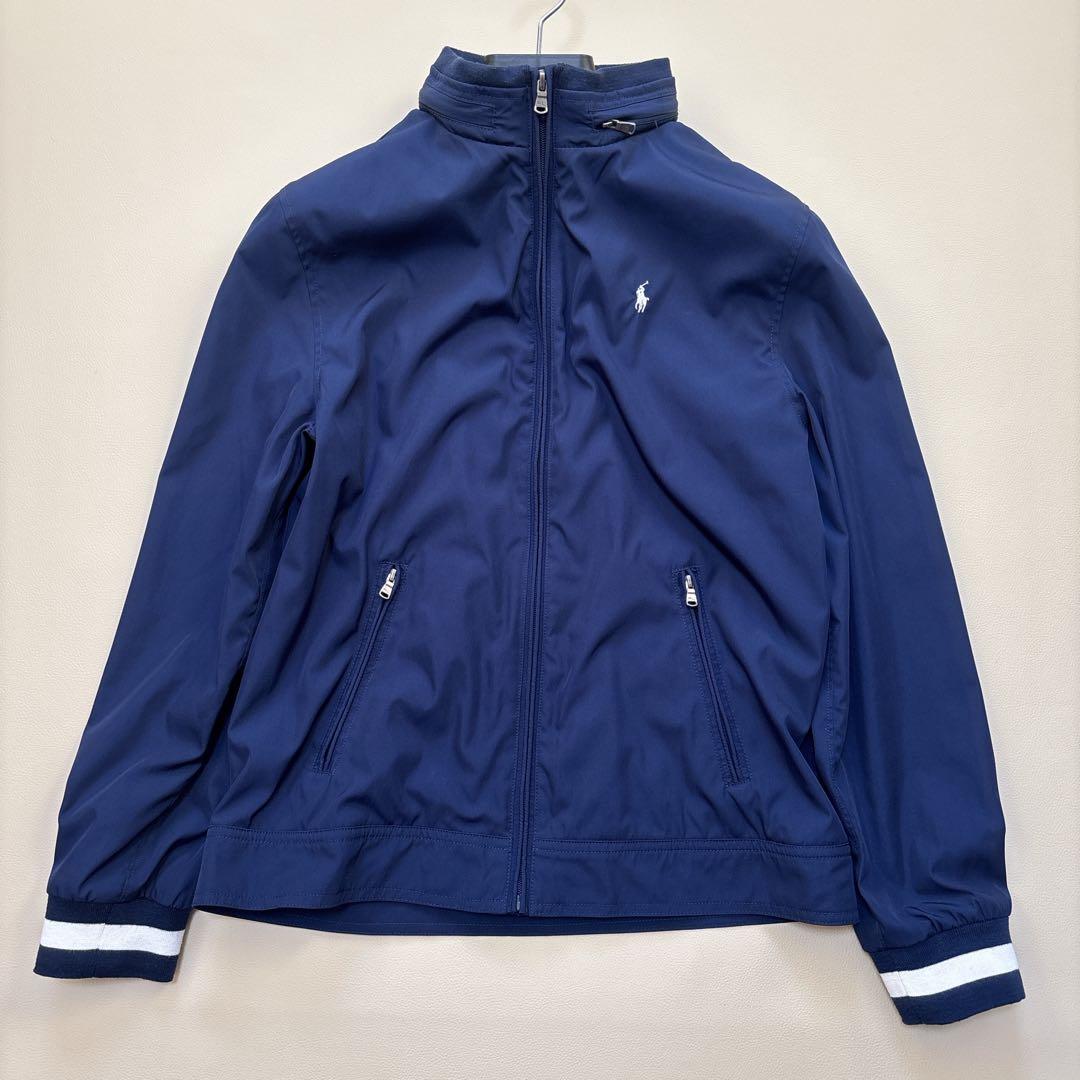 【美品】ポロラルフローレン スイングトップ ジップ ブルゾン ジャケット 青 S