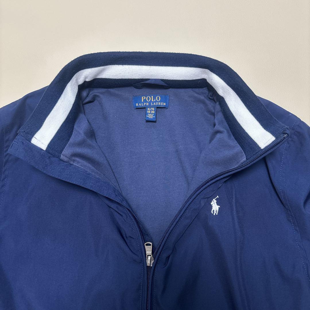 【美品】ポロラルフローレン スイングトップ ジップ ブルゾン ジャケット 青 S