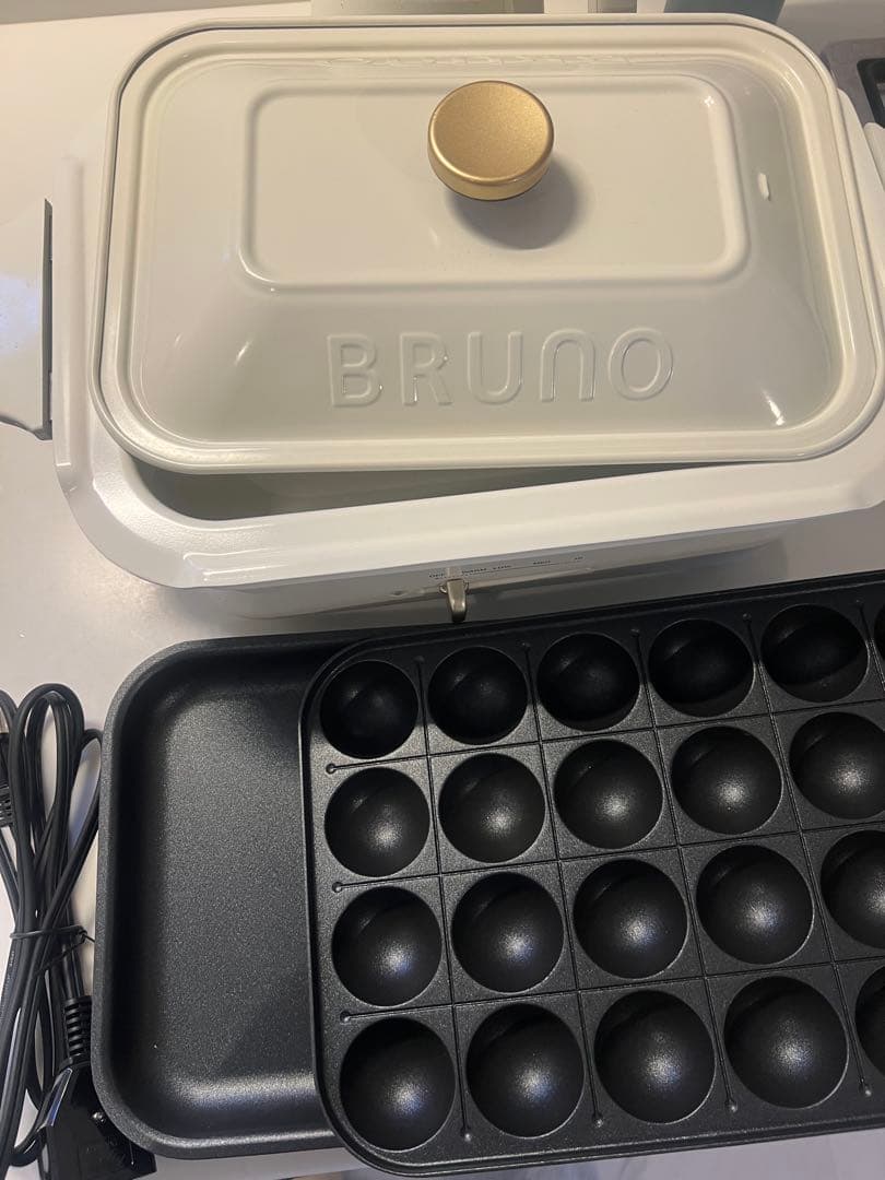 【新品未使用】BRUNO コンパクトホットプレート　ホワイト BOE021 3点