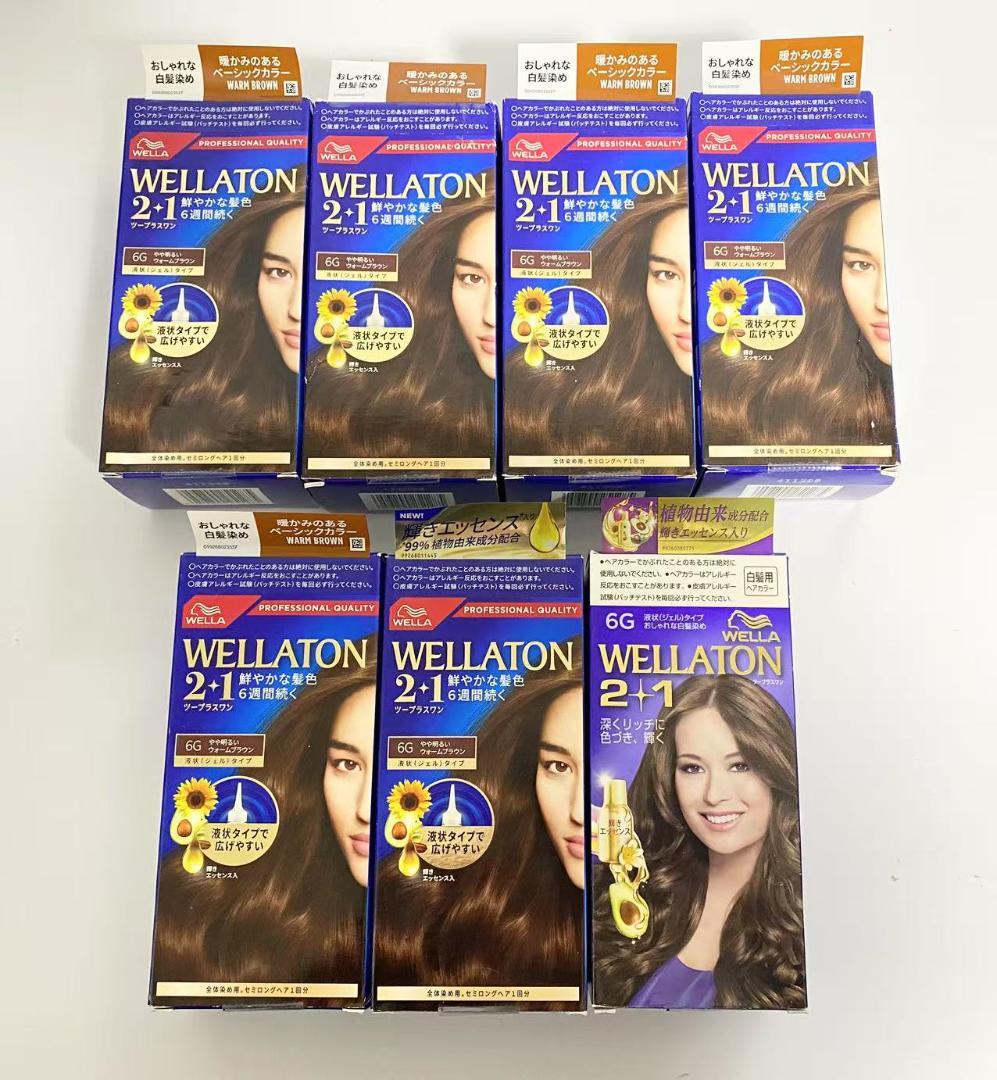 在庫限り7個セット Wella ウエラトーン 2+1 白髪染め 液状タイプ 6G