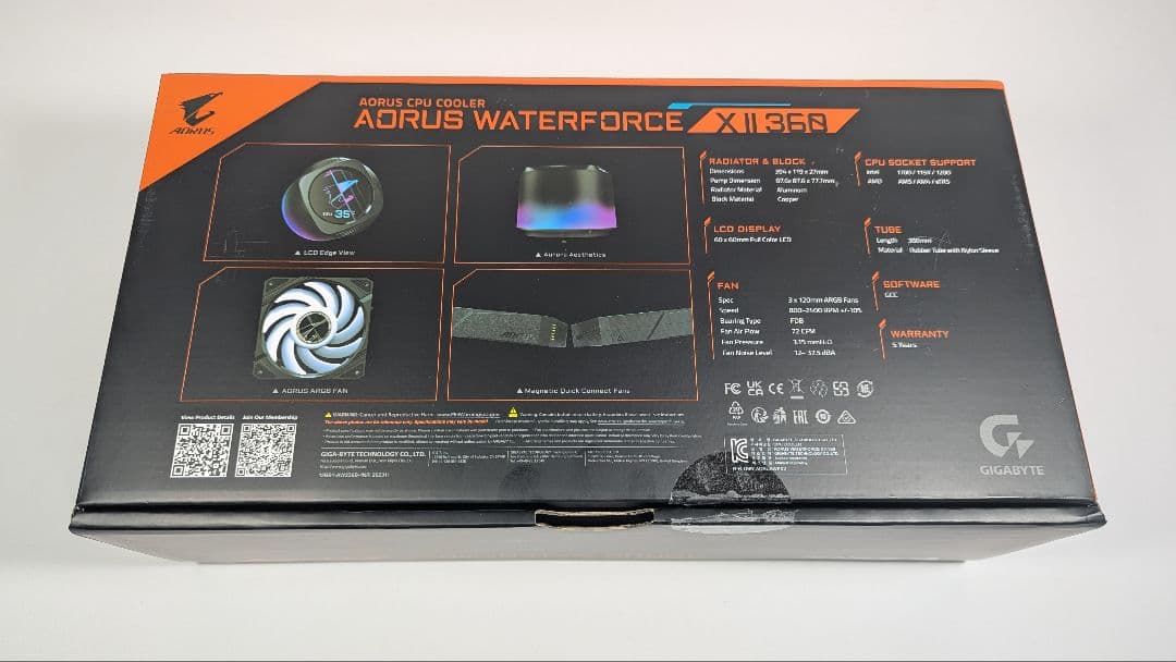 AORUS WATERFORCEX II 360 ジャンク品 簡易水冷クーラー