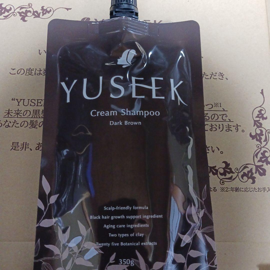 マ*コ様 YUSEEK クリームシャンプー ダークブラウン 350g コーム付き