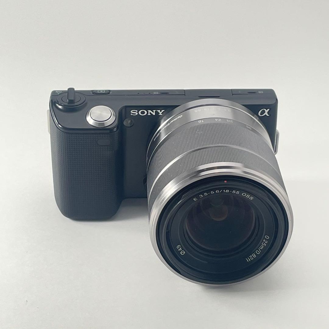 【美品・返品保証】Sony NEX-5 ブラック標準ズームレンズキット