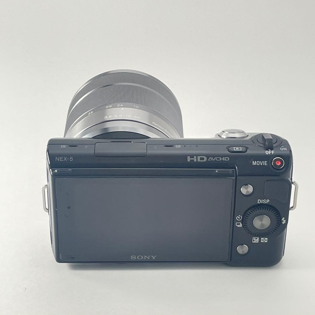 【美品・返品保証】Sony NEX-5 ブラック標準ズームレンズキット