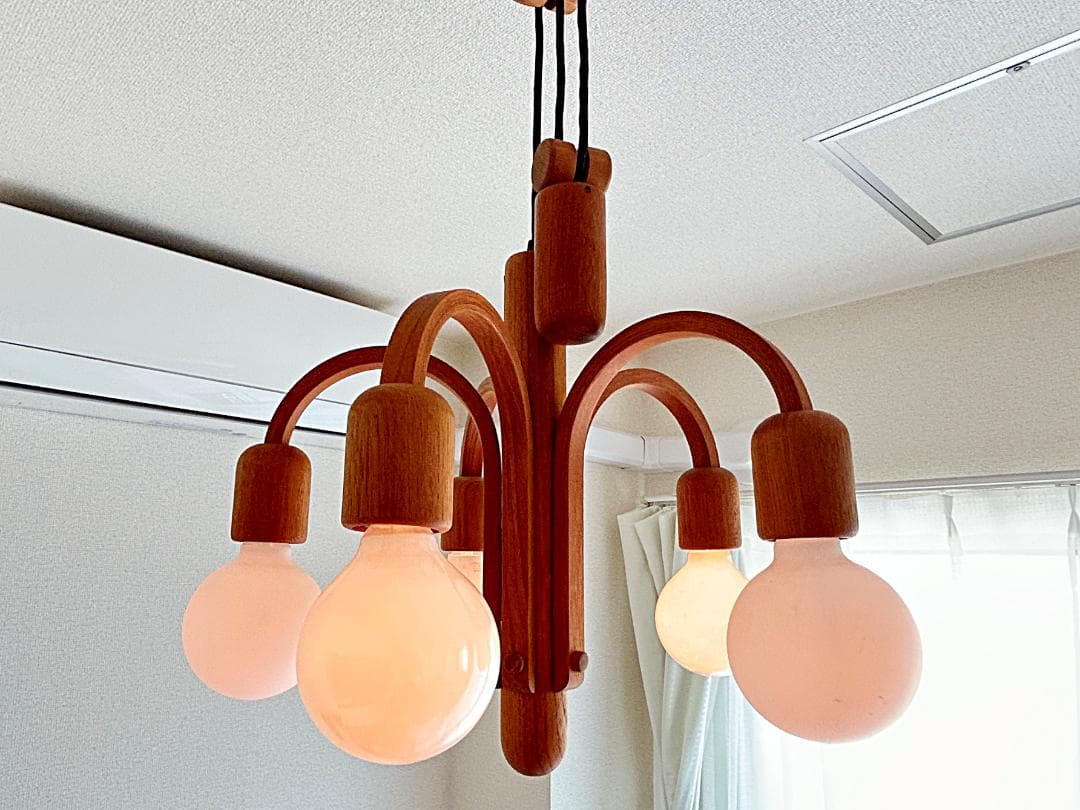 点灯確認済み 昇降式 ドムス 5灯 シャンデリア Domus ランプ ライト