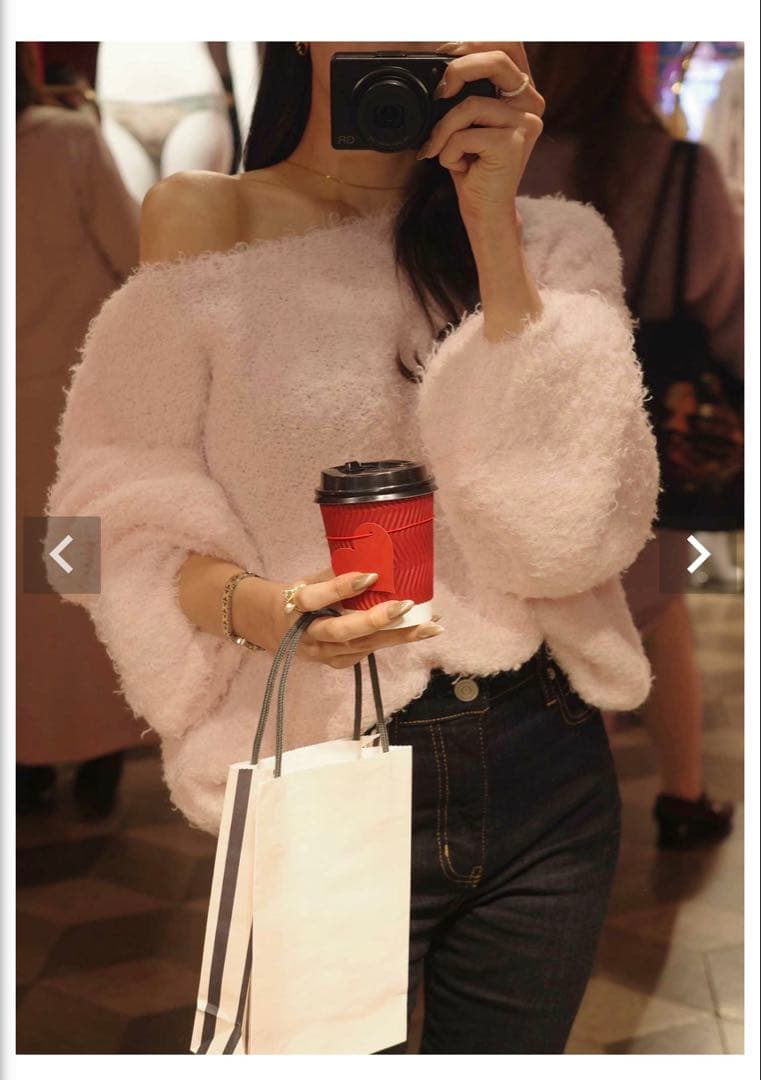 ACYM ミルキーカラーボリュームニット