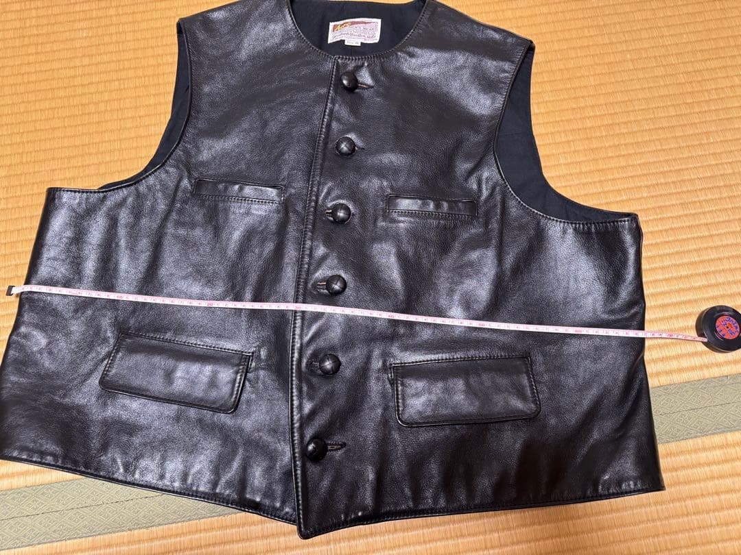 エアロレザー　Shackleton レザーベスト　美品