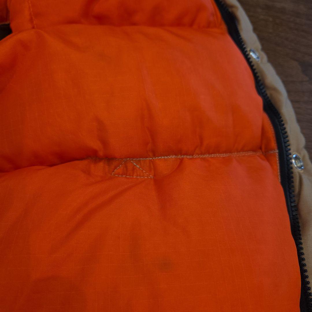 Crescent Down Works ダウンベスト M ベージュ/オレンジ