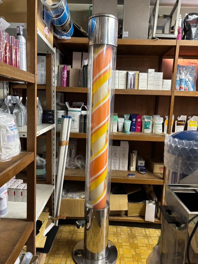 理容室美容室　サインポール　引き取り限定です　ご注意下さい　鹿児島県鹿児島市