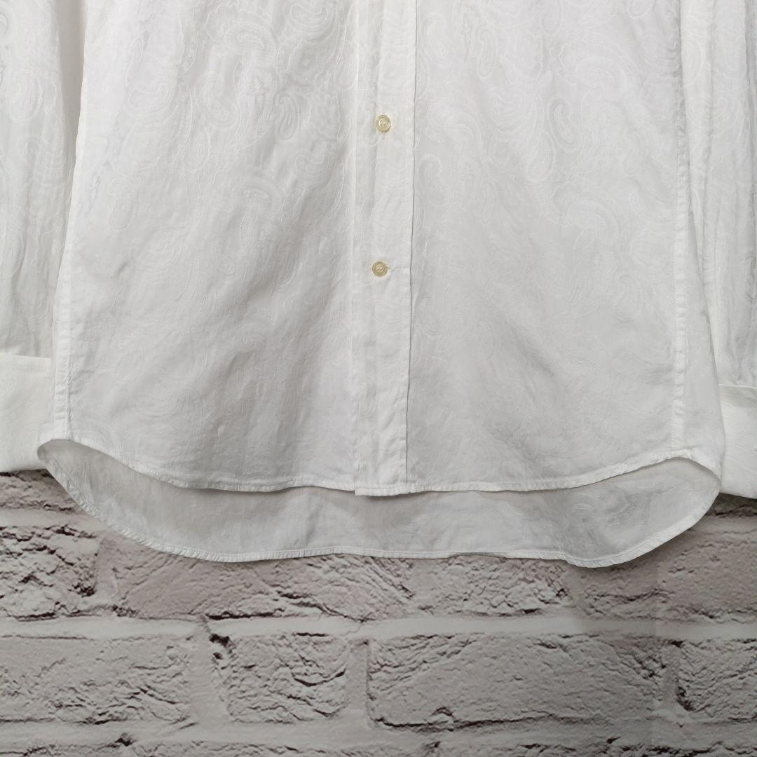 美品・希少■ETRO 総柄 ダブルカフス ロングスリーブシャツ ペイズリー柄