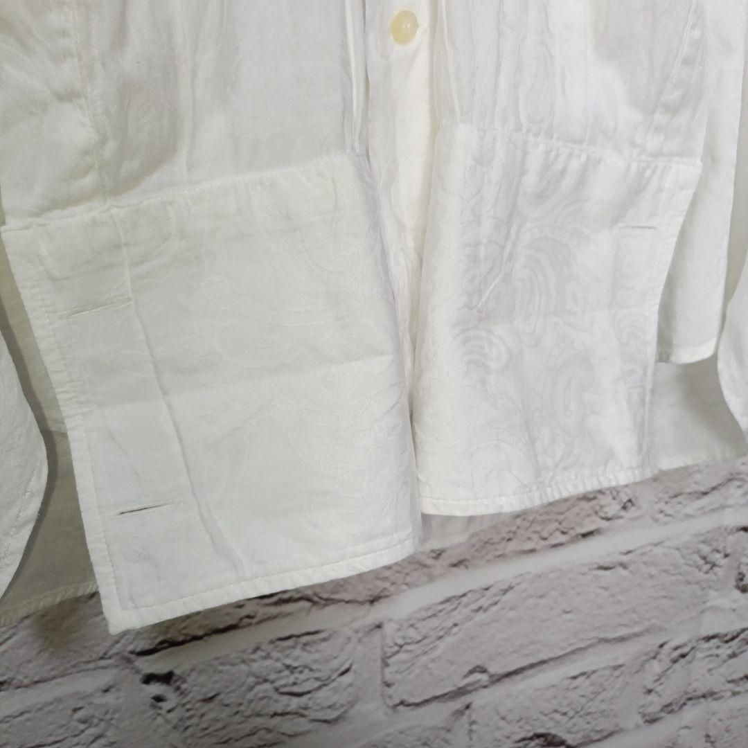 美品・希少■ETRO 総柄 ダブルカフス ロングスリーブシャツ ペイズリー柄