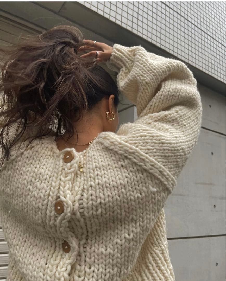 SeaRoomlynn Handmade Wool マルチカーディガン ホワイト