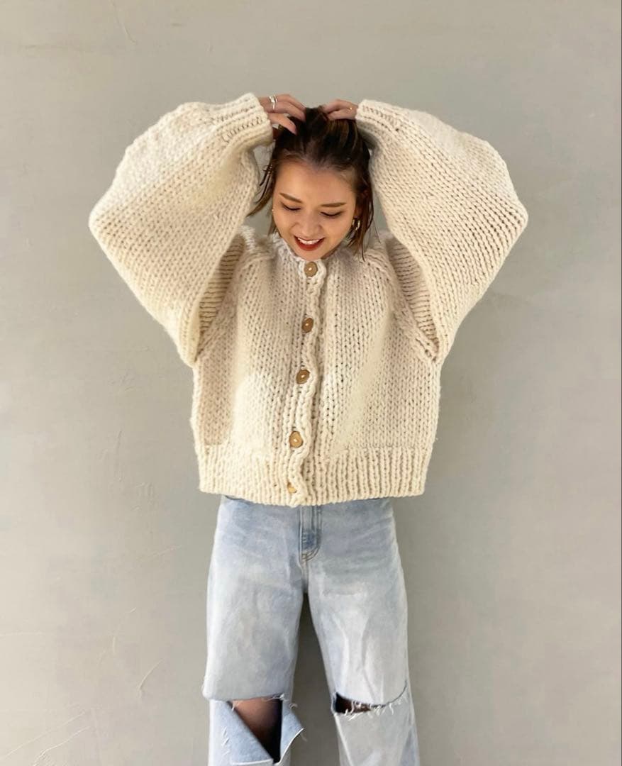 SeaRoomlynn Handmade Wool マルチカーディガン ホワイト