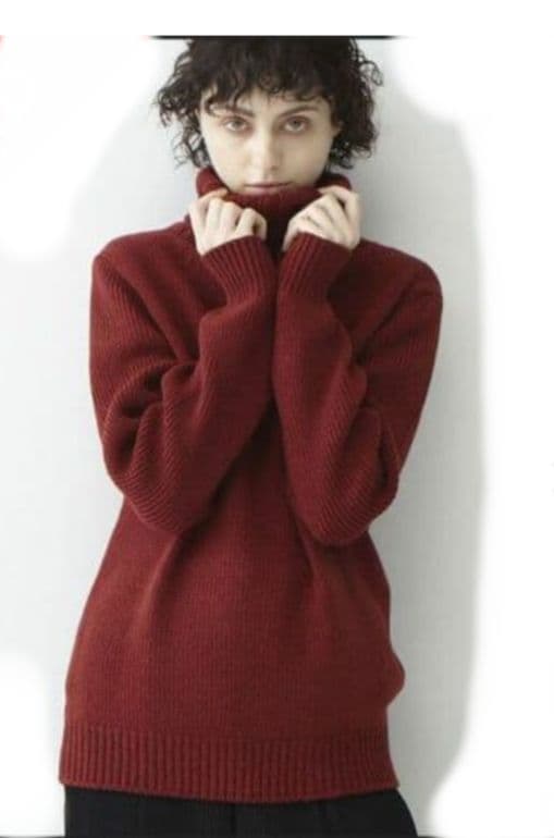 未使用 SLOANE 3G5Gジーロンラムカシミア混 タートルニット