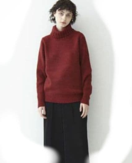 未使用 SLOANE 3G5Gジーロンラムカシミア混 タートルニット