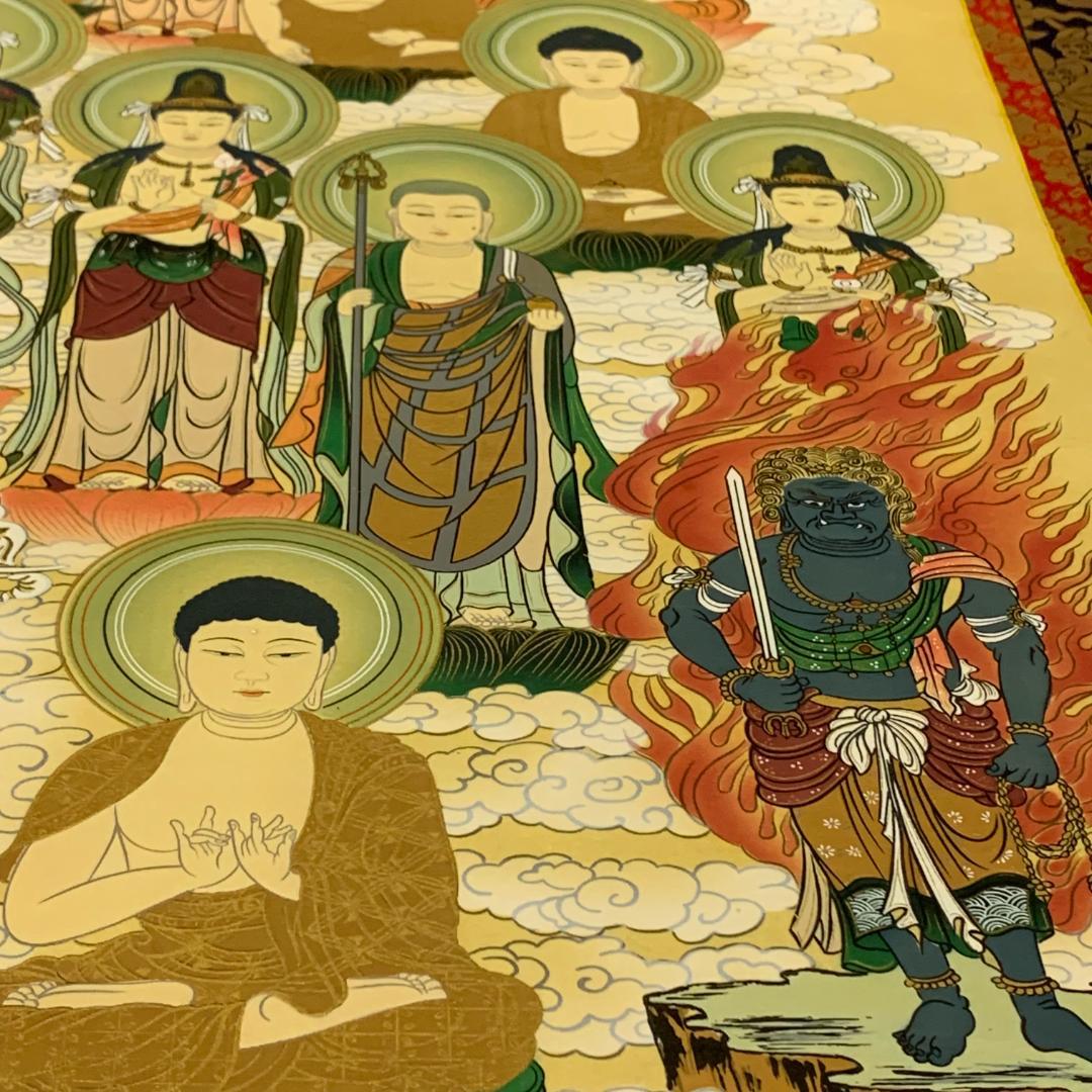 掛軸 淡路島十三仏霊場 御朱印軸 木箱付き 不動明王 釈迦如来 観音菩薩 阿弥陀